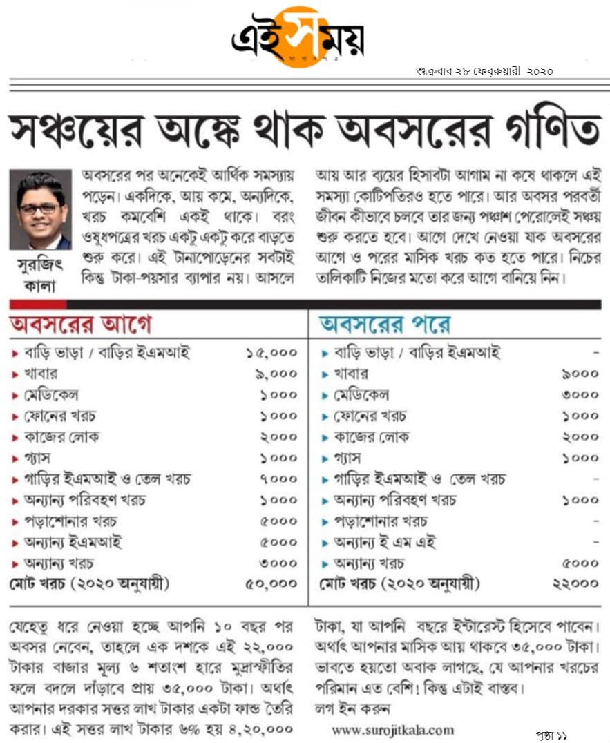 সংখ্যের অঙ্কে থাক অবসরের গণিত